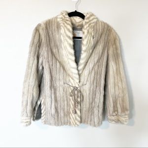 Z.C.M.I. Vintage fur coat neutral women’s xsmall